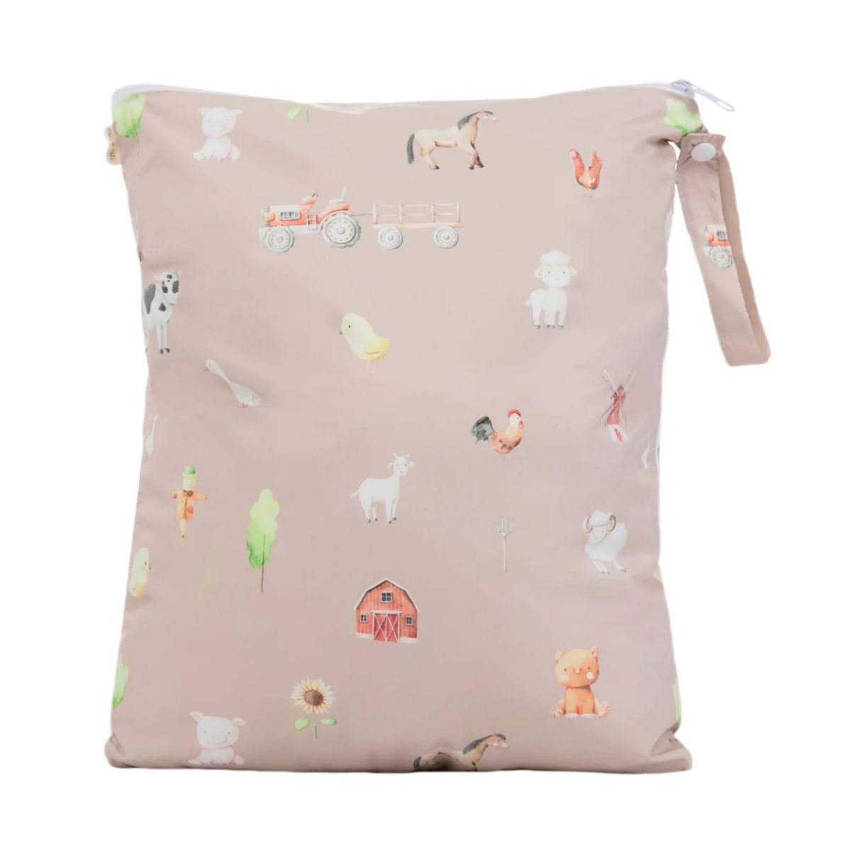 Ali+Oli Water Resistant Dual-Compartment Wet-Dry Bag - Farm - Practical for Everyday and Travel