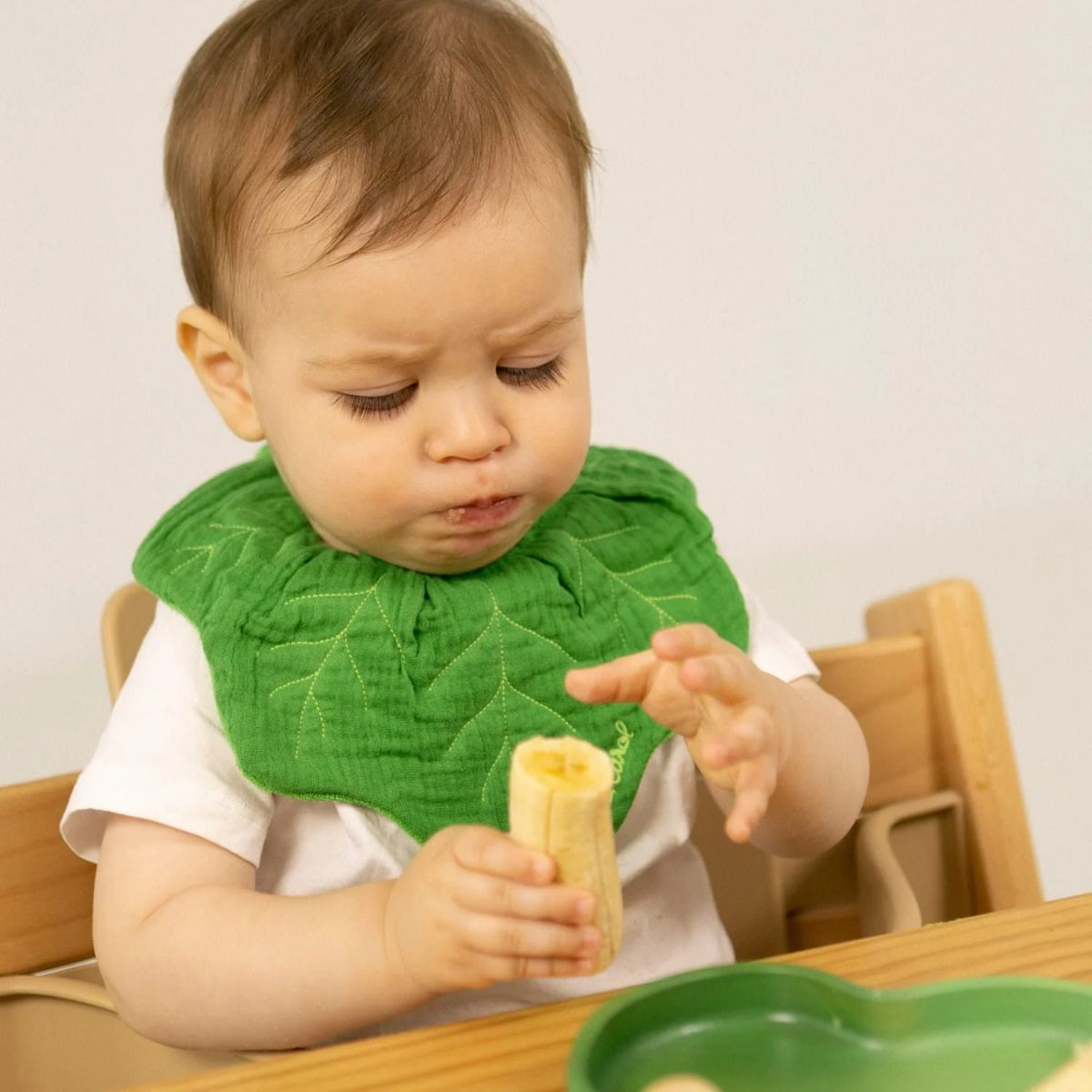 Oli & Carol Baby Bib -  Kendall The Kale - Premium Organic Cotton