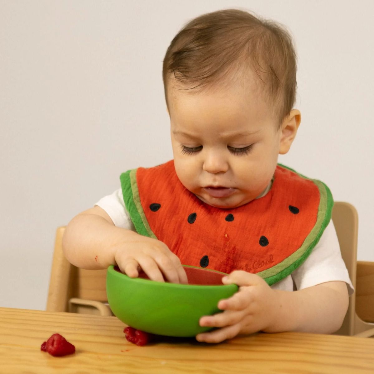 Oli & Carol Baby Bib -  Wally The Watermelon - Premium Organic Cotton