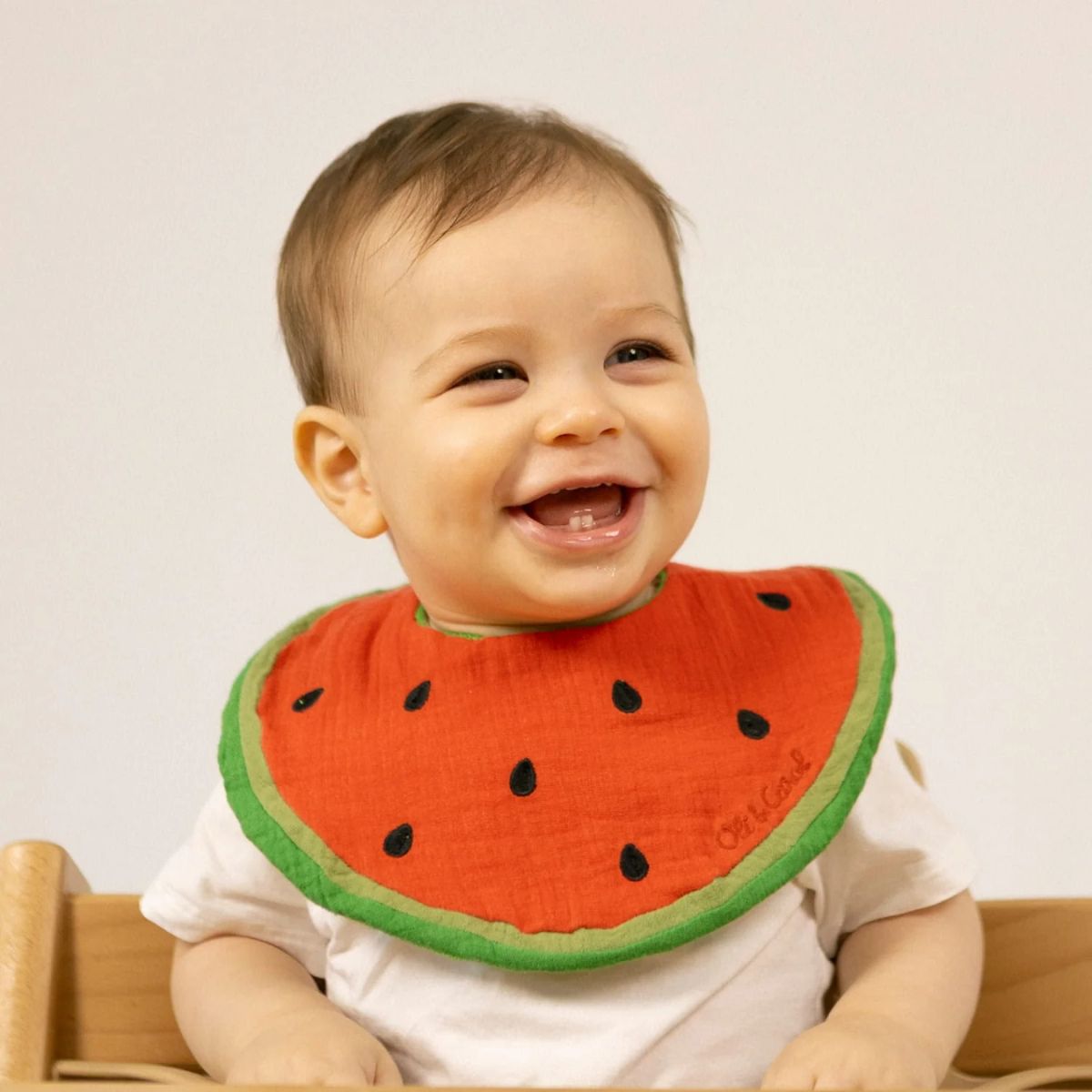 Oli & Carol Baby Bib -  Wally The Watermelon - Practical and Playful Design